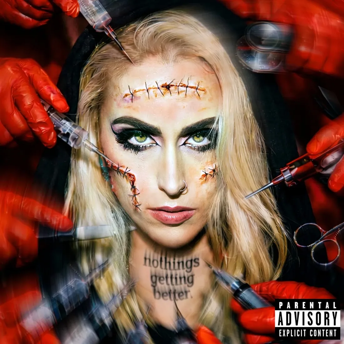 Nothing's Getting Better — single and album cover artwork by GLiTCHED ViSUALS