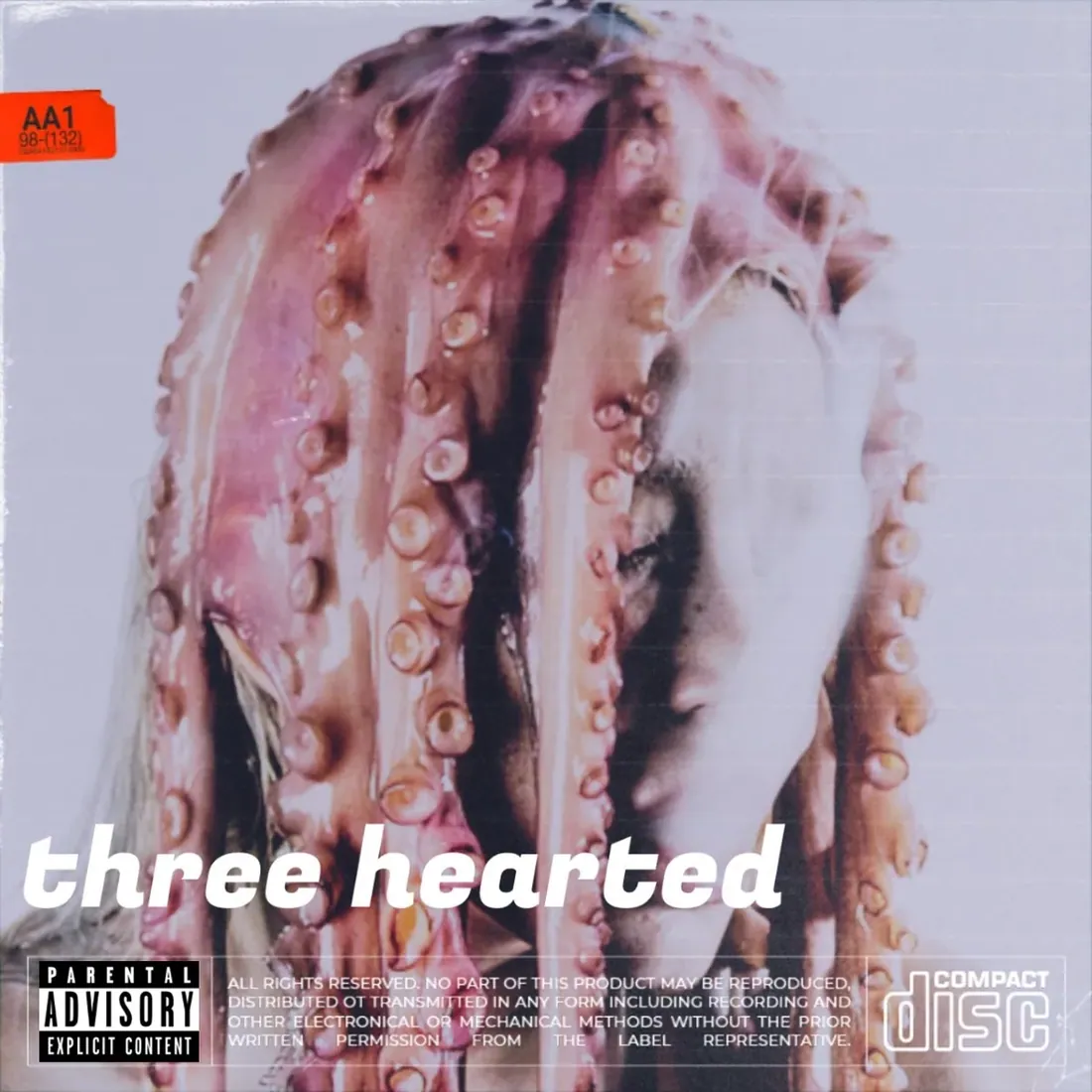 Three Hearted — single and album cover artwork by GLiTCHED ViSUALS
