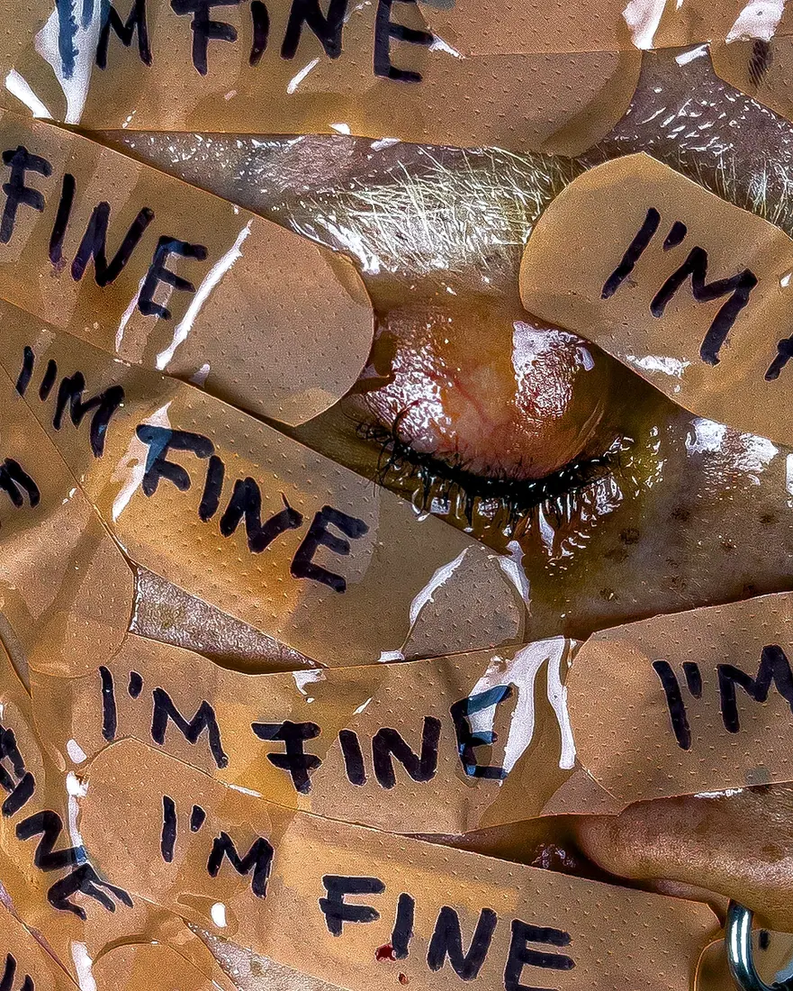 I'm Fine — self-portraits, digital composite and retouching by GLiTCHED ViSUALS