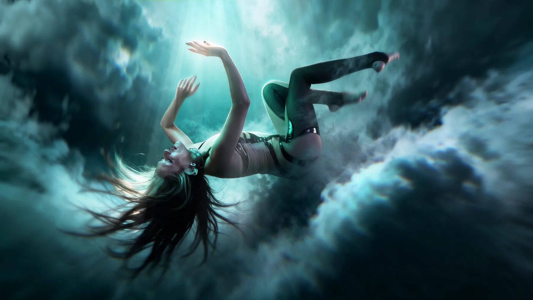 Green screen plate to the Float comp — finished VFX shot by GLiTCHED ViSUALS